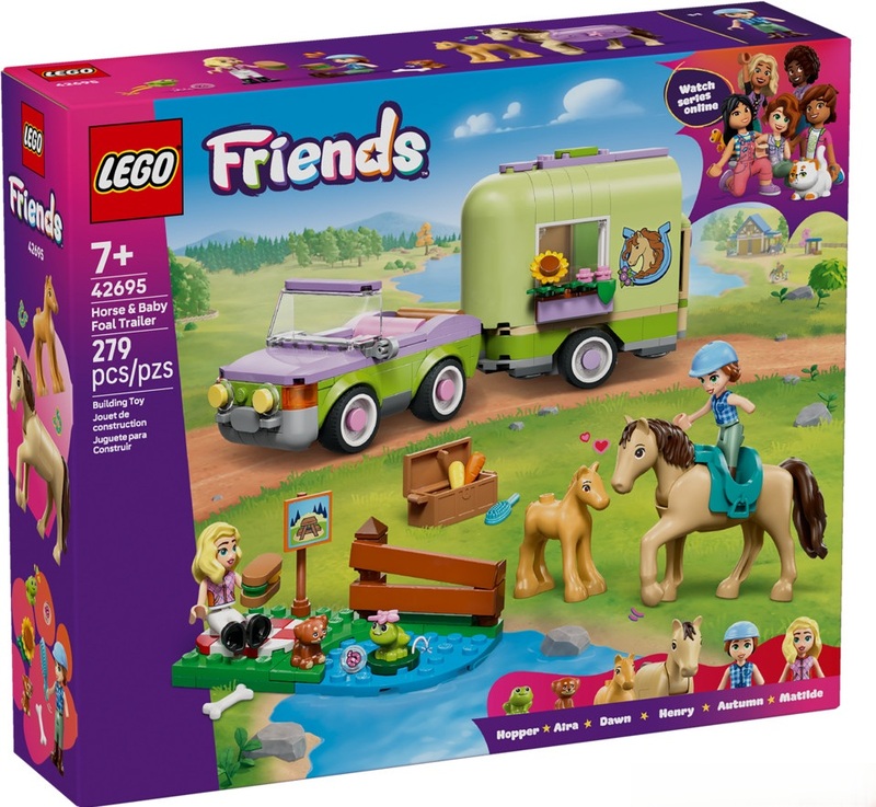 Конструктор LEGO Friends Прицеп для лошади и жеребенка (42695)