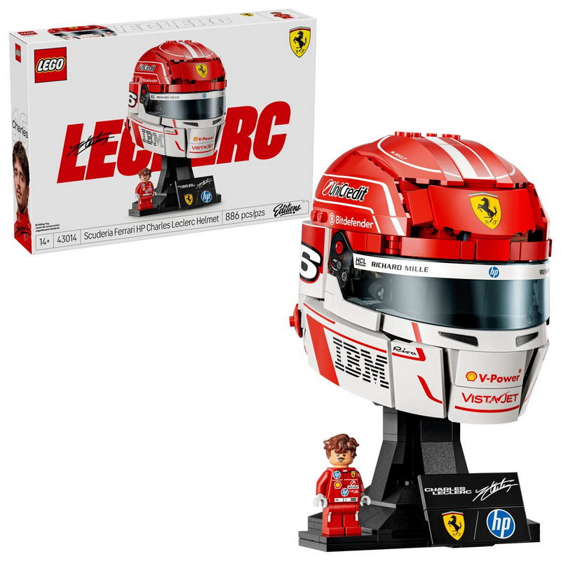 Конструктор LEGO Editions Formula 1 Шолом Шарля Леклера з команди Scuderia Ferrari HP (43014) - фото 1
