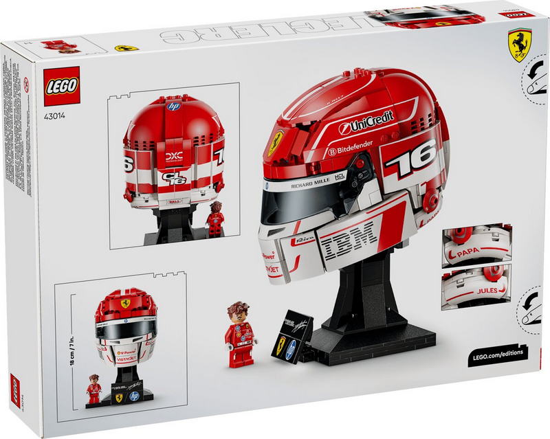 Конструктор LEGO Editions Formula 1 Шолом Шарля Леклера з команди Scuderia Ferrari HP (43014)