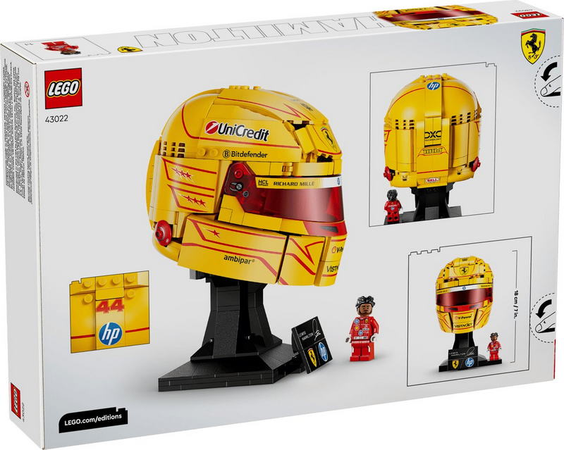 Конструктор LEGO Editions Formula 1 Шлем Льюиса Гамильтона из команды Scuderia Ferrari HP (43022)