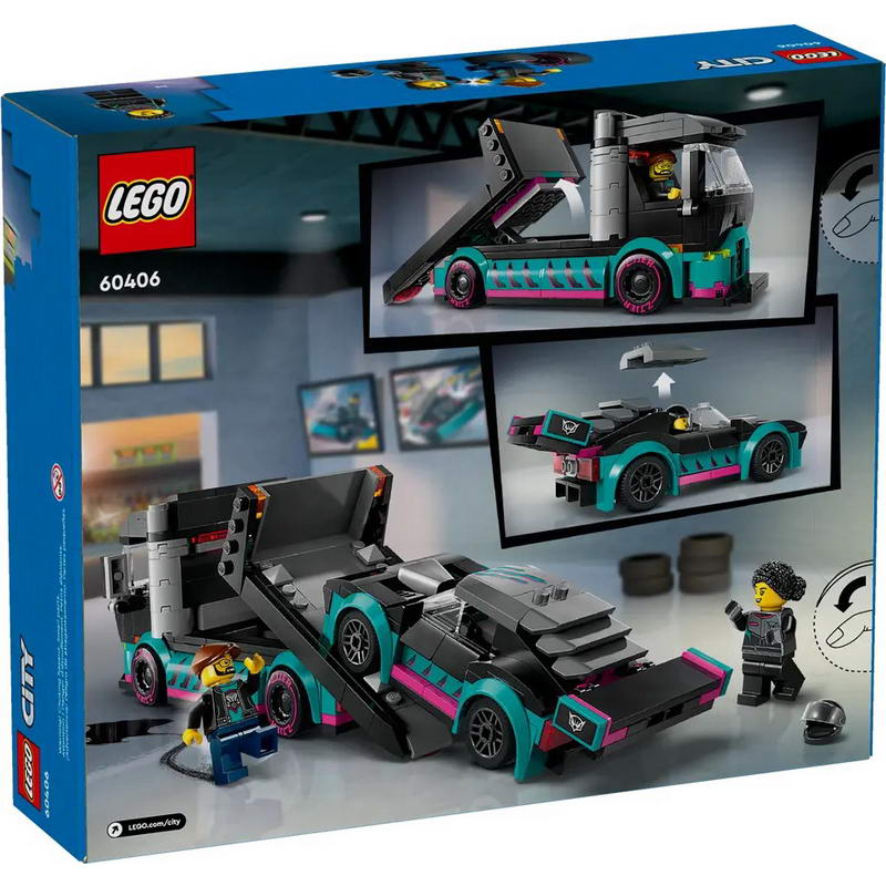 Конструктор Lego City Автомобіль для перегонів й автовоз (60406)
