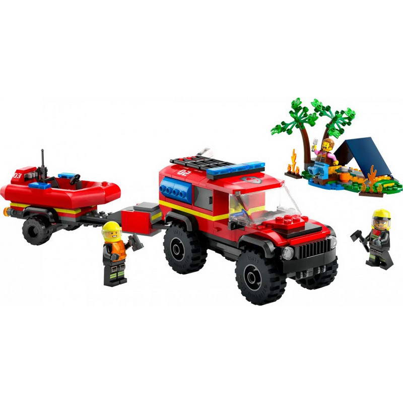 Конструктор Lego City Пожежна машина 4х4 з рятувальним катером (60412) - фото 5