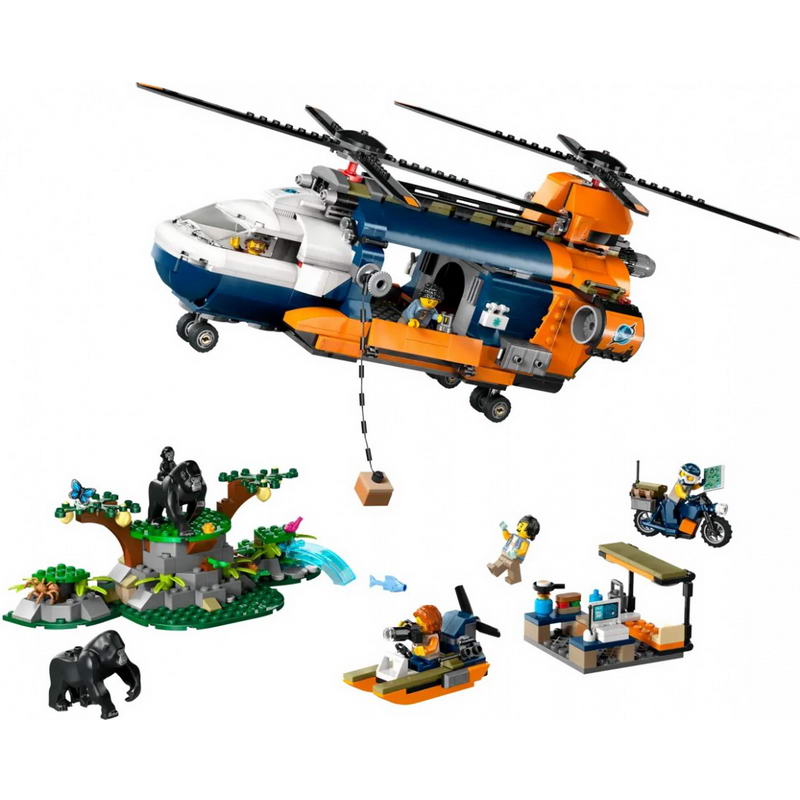 Конструктор Lego City Вертолет в базовом лагере для исследования джунглей (60437) - фото 1 Конструктор Lego City Вертолет в базовом лагере для исследования джунглей (60437) - фото 1
