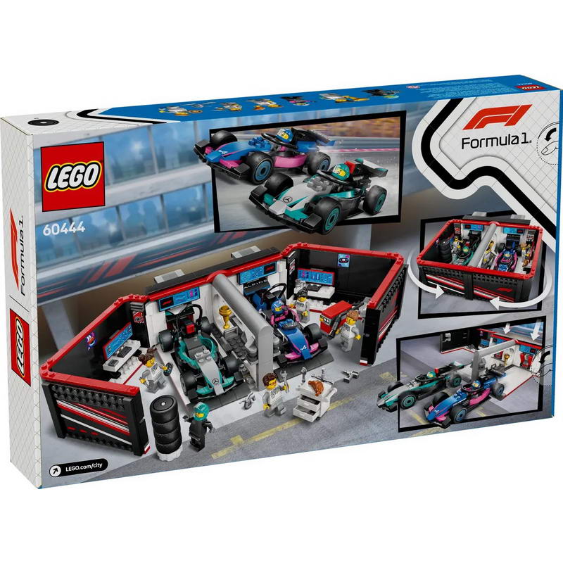 Конструктор Lego City Гараж F1 та автомобілі Mercedes-AMG і Alpine (60444)