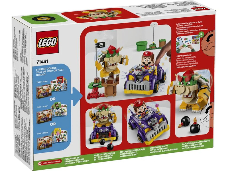 Конструктор Lego Super Mario Мускулкар Боузера. Дополнительный набор (71431) - фото 10 Конструктор Lego Super Mario Мускулкар Боузера. Дополнительный набор (71431) - фото 10