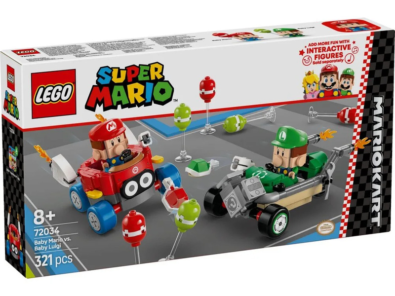 Конструктор Lego Super Mario Mario Kart – Baby Mario vs. Baby Luigi (72034)
