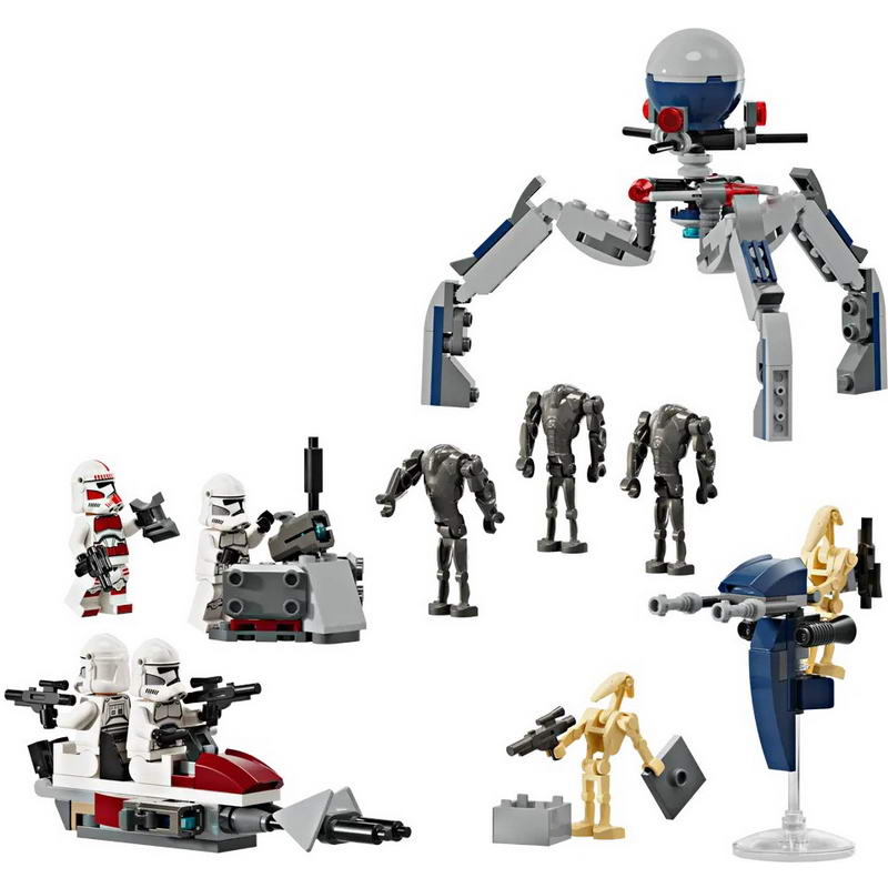 Конструктор Lego Star Wars Клоны-пехотинцы и Боевой дроид. Боевой набор (75372) - фото 4