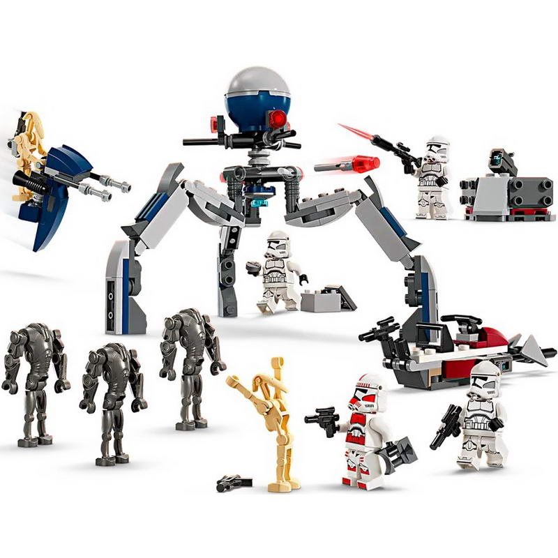 Конструктор Lego Star Wars Клоны-пехотинцы и Боевой дроид. Боевой набор (75372) - фото 1