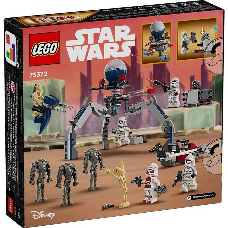 Конструктор Lego Star Wars Клоны-пехотинцы и Боевой дроид. Боевой набор (75372) - фото 2