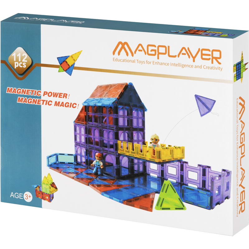 Конструктор Magplayer магнитные плитки 112 эл. (MPL-112)
