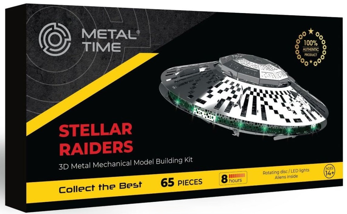Конструктор Metal Time Stellar Raiders НЛО з інопланетянами механічний (MT051)
