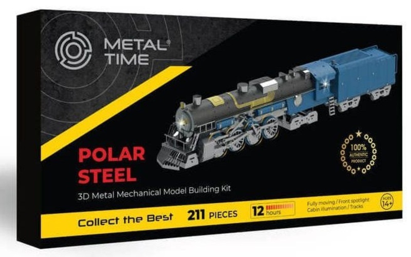 Конструктор Metal Time Polar Steel color Поїзд кольоровий механічний (MT052)