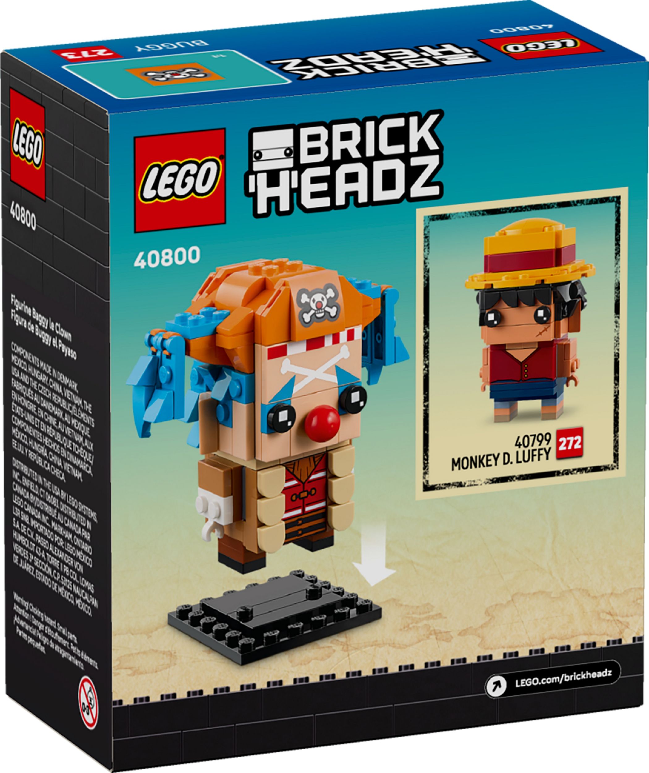 Конструктор Lego Brick Headz Фігурка клоуна Баггі (40800) - фото 5 Конструктор Lego Brick Headz Фігурка клоуна Баггі (40800) - фото 5