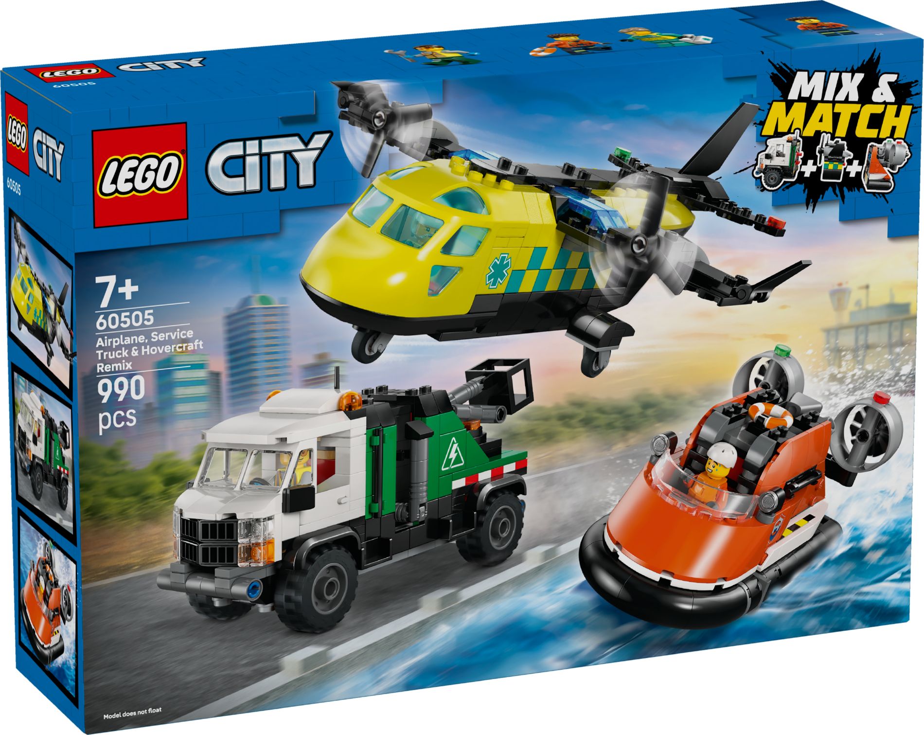 Конструктор Lego City Літак, вантажівка та катер (60505)