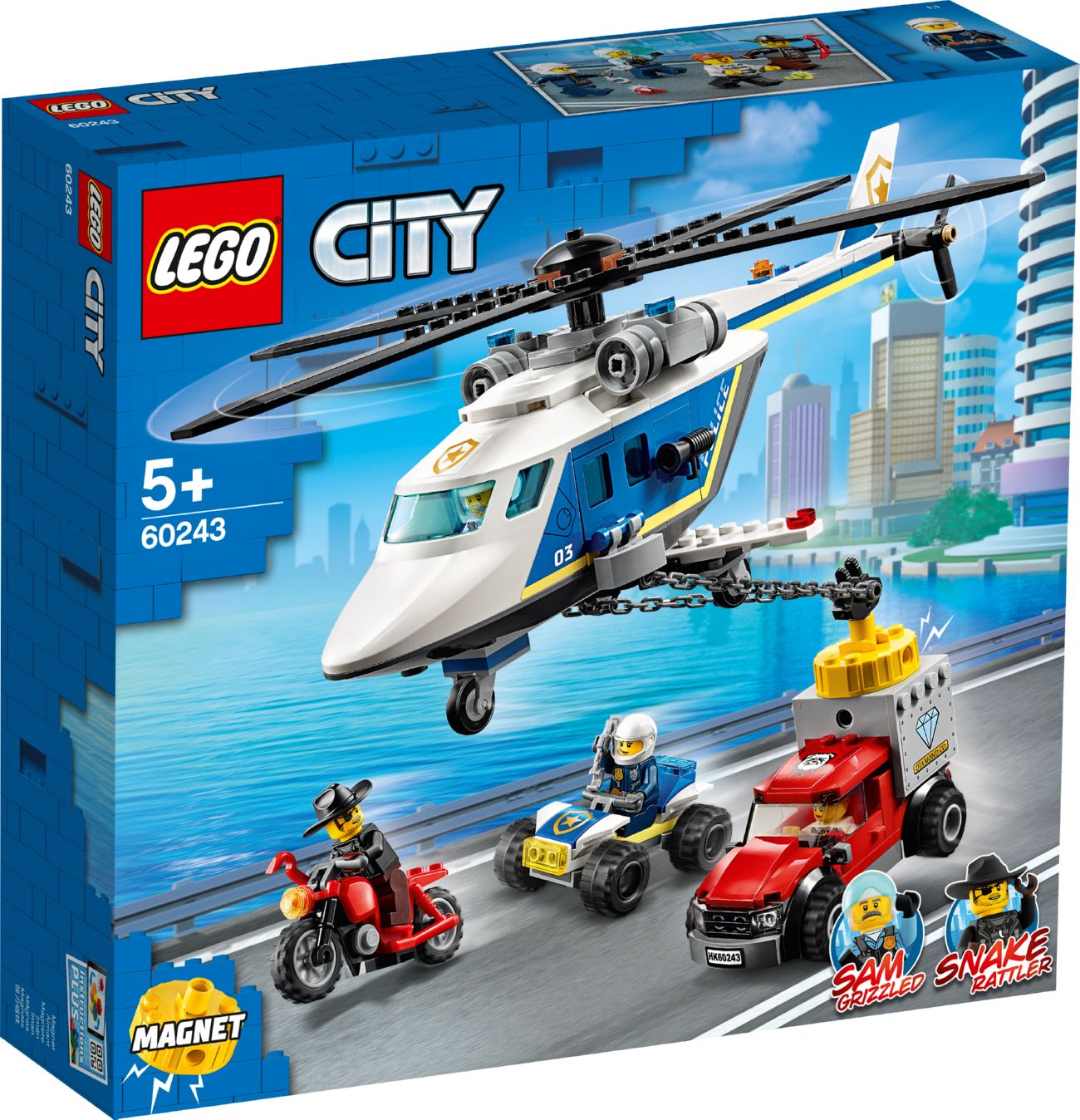 Конструктор Lego City Погоня на полицейском вертолете (60243)