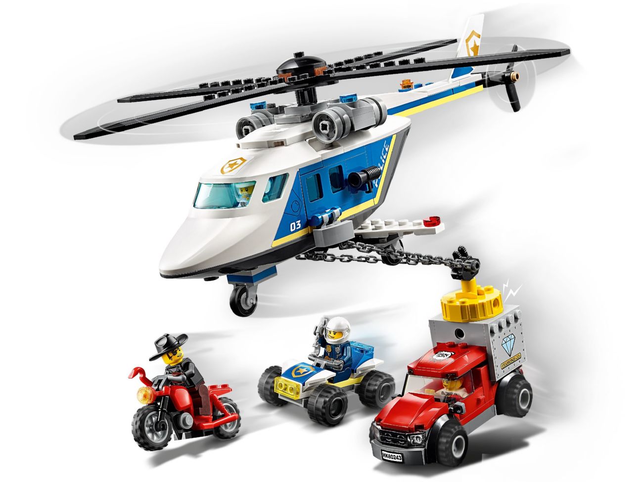 Конструктор Lego City Погоня на полицейском вертолете (60243) - фото 3 Конструктор Lego City Погоня на полицейском вертолете (60243) - фото 3