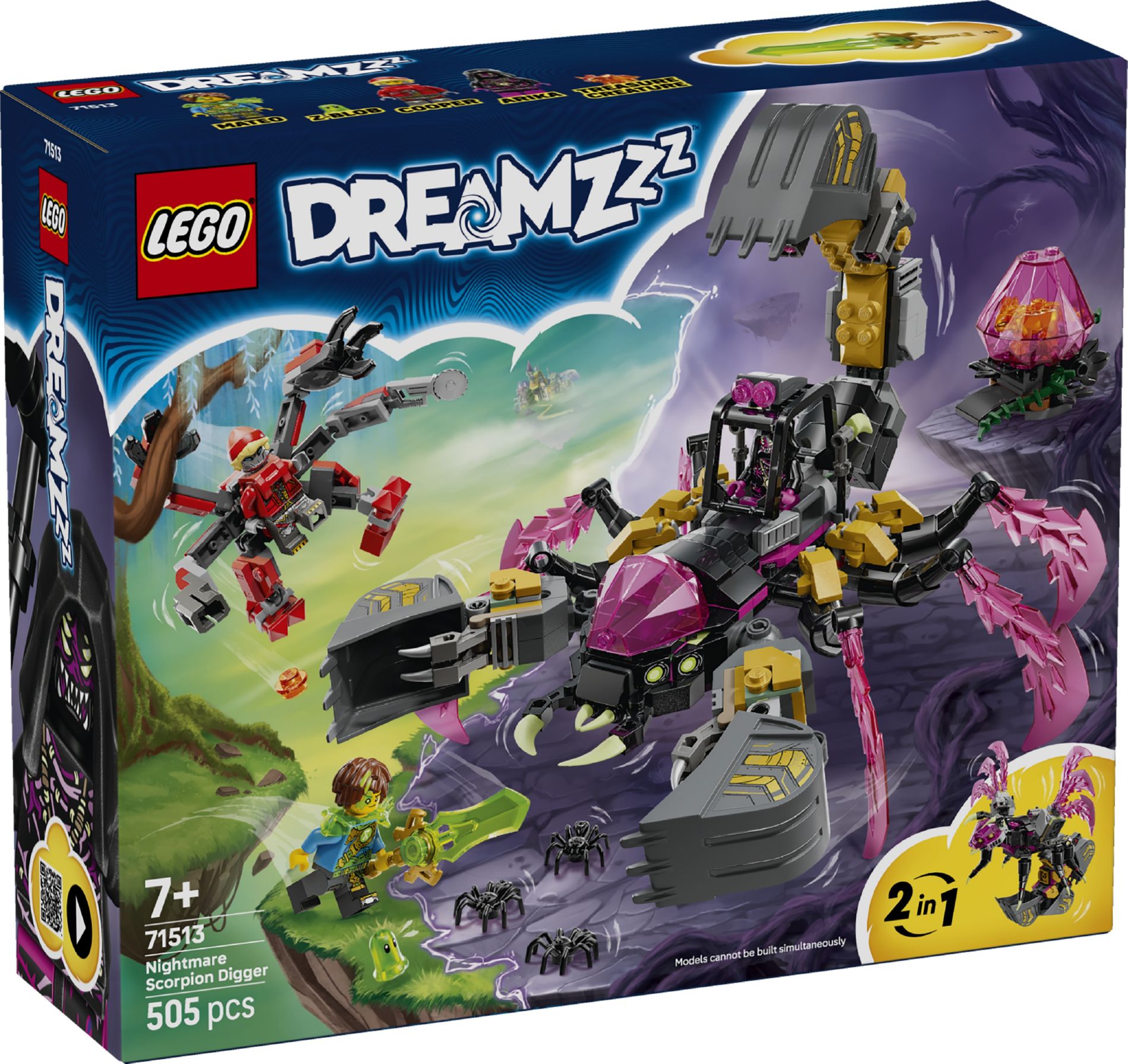 Конструктор Lego Dreamzzz Екскаватор кошмарний скорпіон (71513)