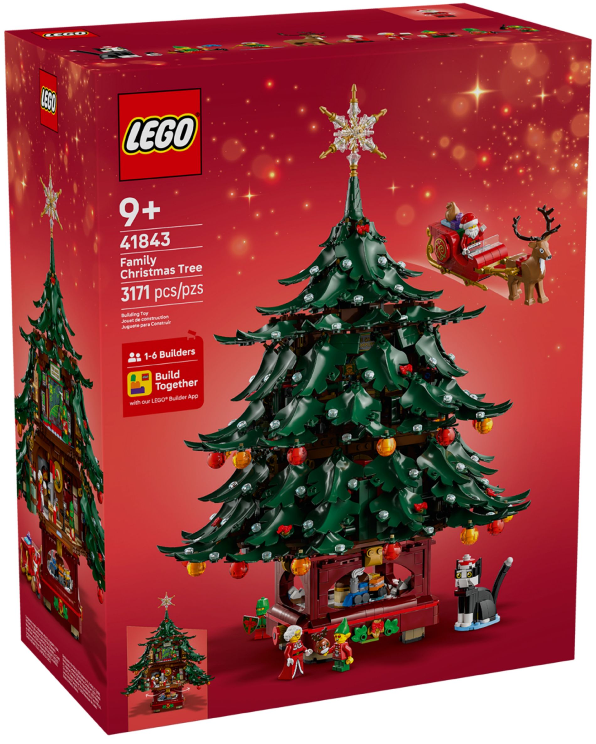 Конструктор Lego Icons Сімейна різдвяна ялинка (41843)