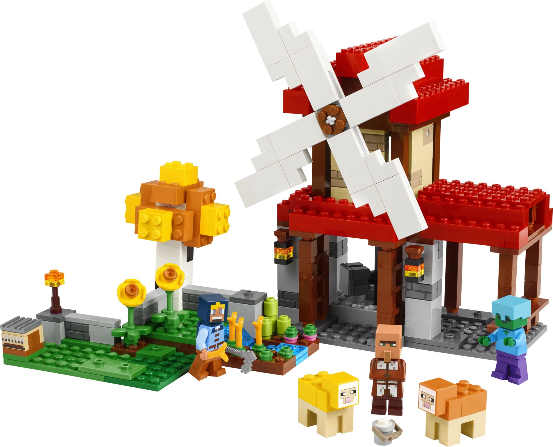 Конструктор Lego Minecraft Ферма с ветряной мельницей (21262) - фото 1 Конструктор Lego Minecraft Ферма с ветряной мельницей (21262) - фото 1