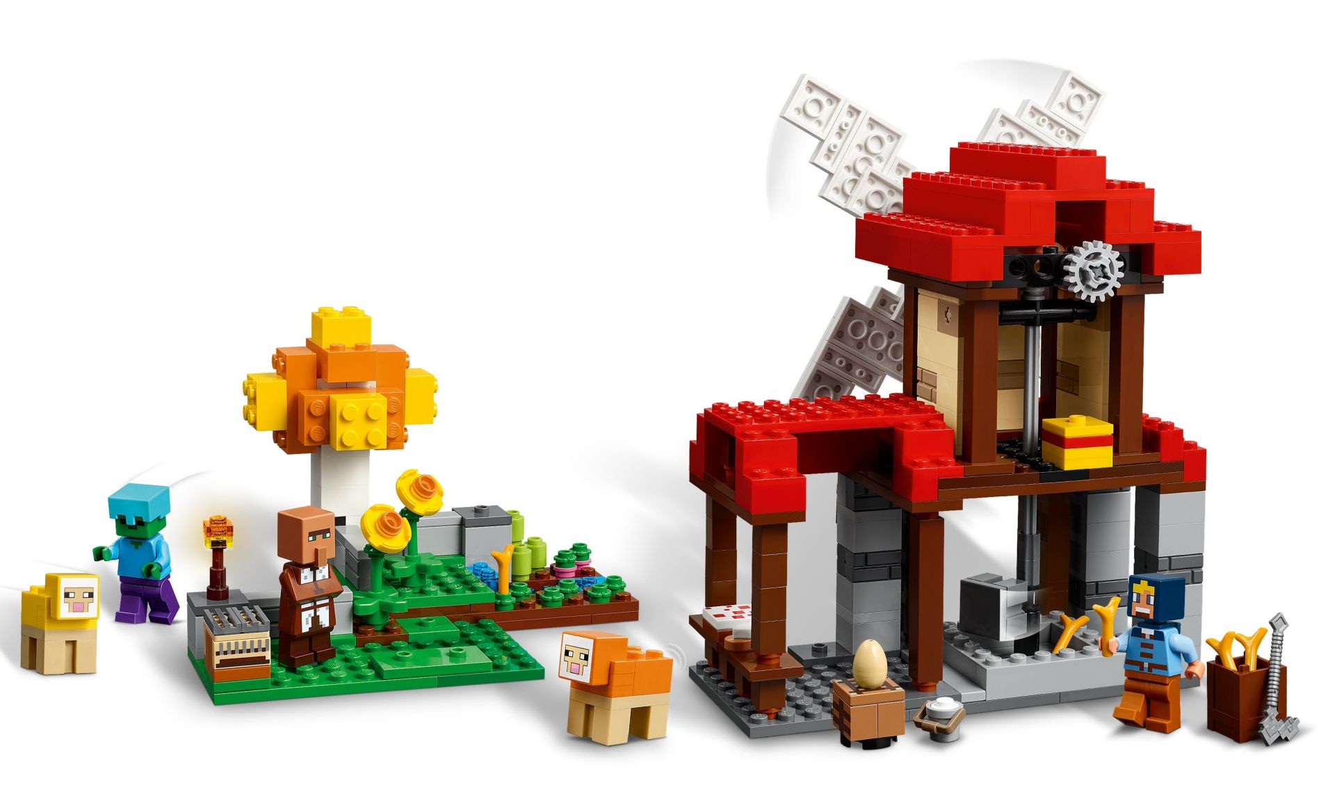 Конструктор Lego Minecraft Ферма с ветряной мельницей (21262) - фото 3 Конструктор Lego Minecraft Ферма с ветряной мельницей (21262) - фото 3