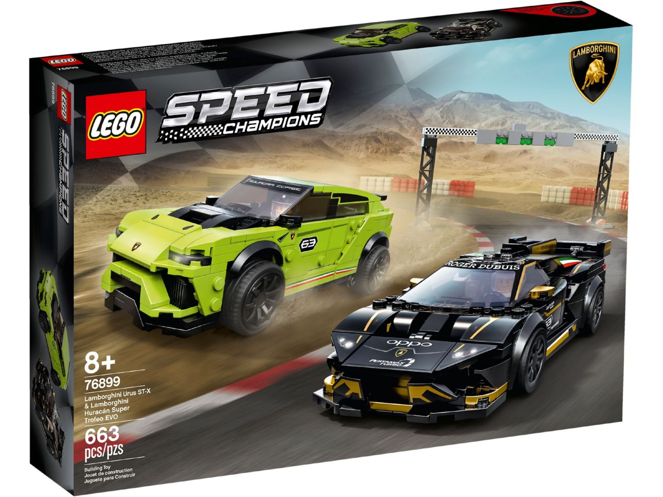 Конструктор Lego Speed Champions Lamborghini Urus ST-X і Huracán Super Trofeo (76899)