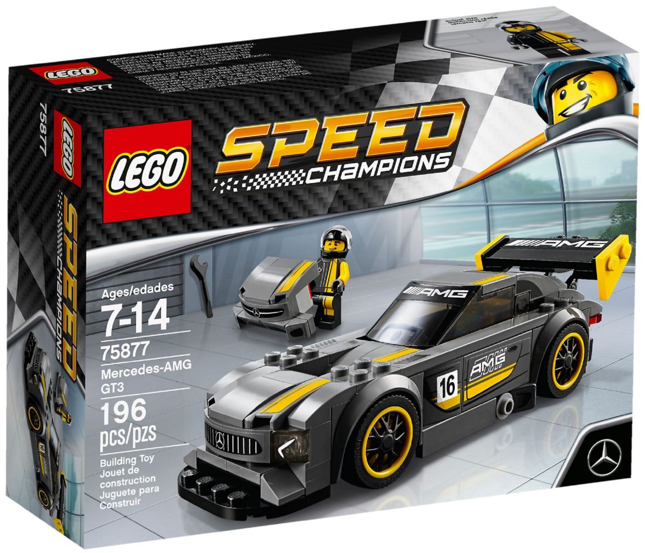 Конструктор Lego Speed Champions Мерседес AMG GT3 (75877)
