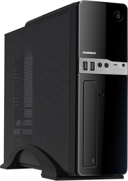 Корпус GAMEMAX ST-607 Slim, Mini-ITX, mATX, 300Вт, 2xAudio, 2xUSB 2.0, чорний БЕЗ КАРДРИДЕРА