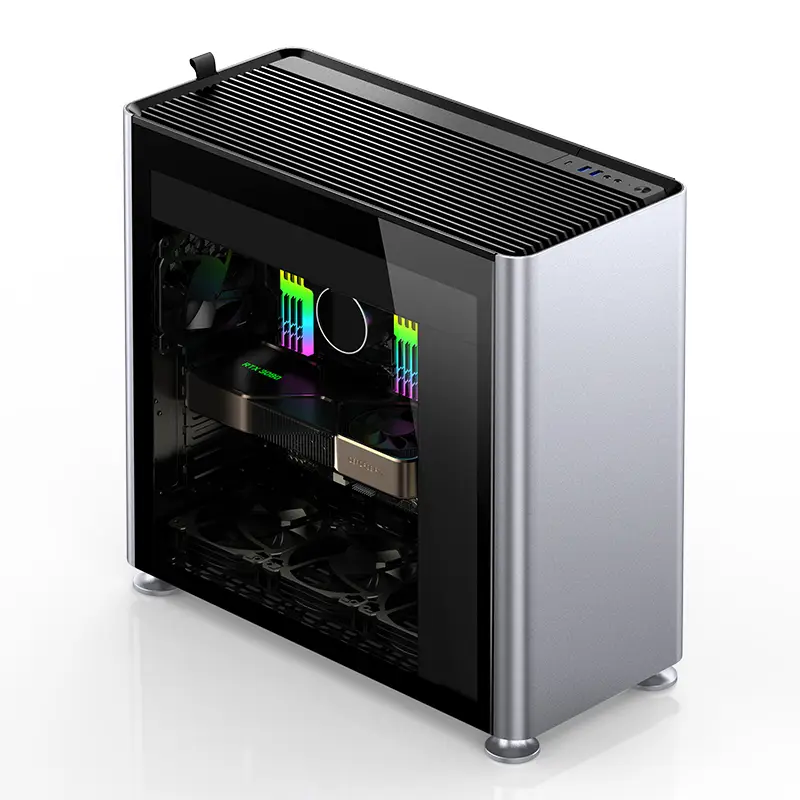 Корпус JONSPLUS i400-G Aluminum Silver - фото 3