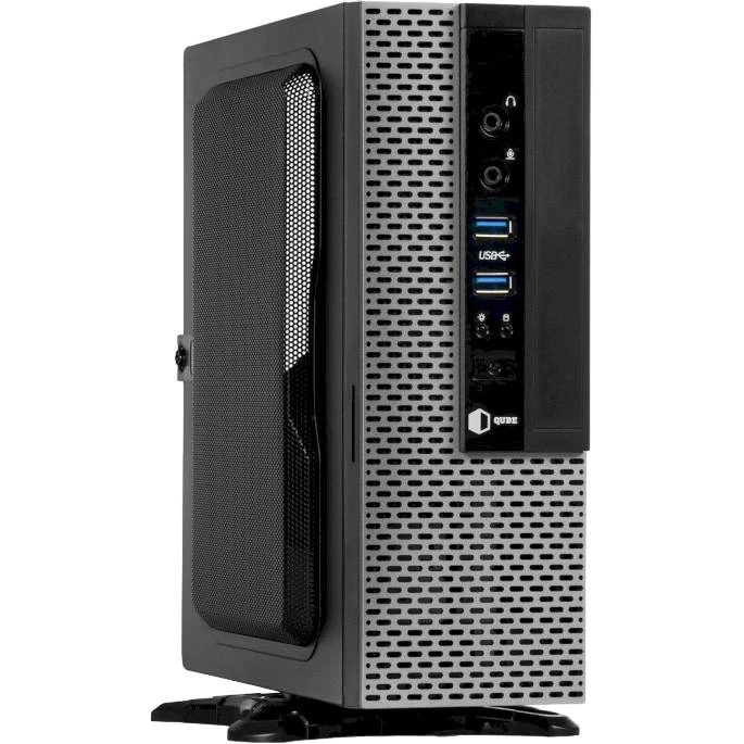Корпус QUBE MS112 2U3, Mini-ITX, 200Вт, 2xAudio, 2xUSB 3.0 (QBMS112_FB2U3)