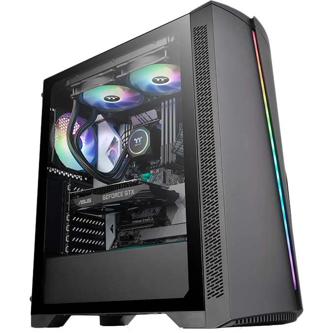 Корпус Thermaltake H350 TG RGB/Black/Win/SPCC/Tempered Glass*1/120mm Standard Fan*1 (CA-1R9-00M1WN-00)