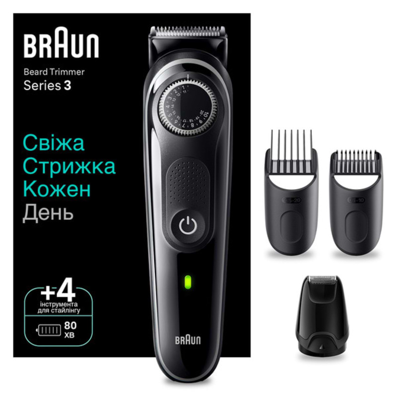 Триммер для усов и бороды Braun BeardTrimmer BT3440