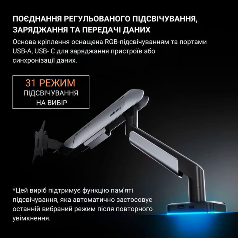 Кронштейн Anda Seat Stealth Pro II RGB 17"-42" White (AD-W-A9X-1S-BW) - фото 7