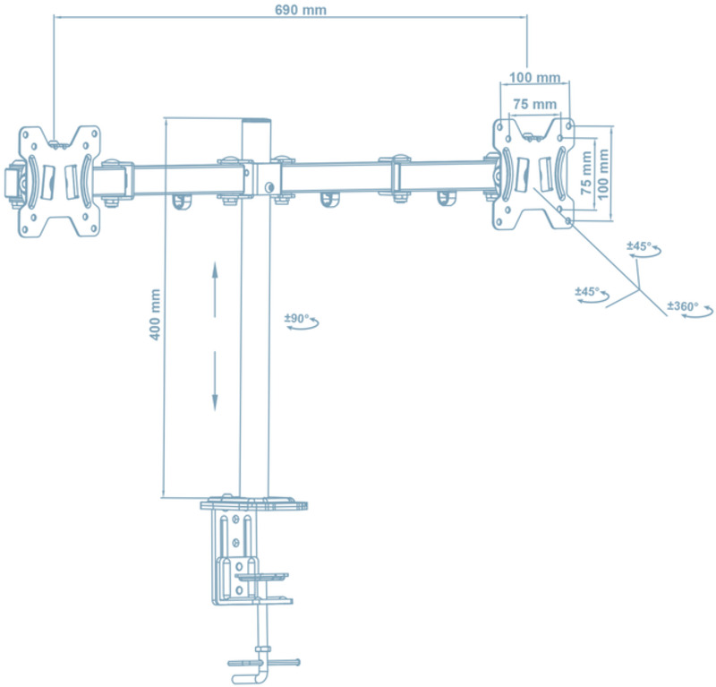 Кронштейн Walfix DM-400B - фото 1