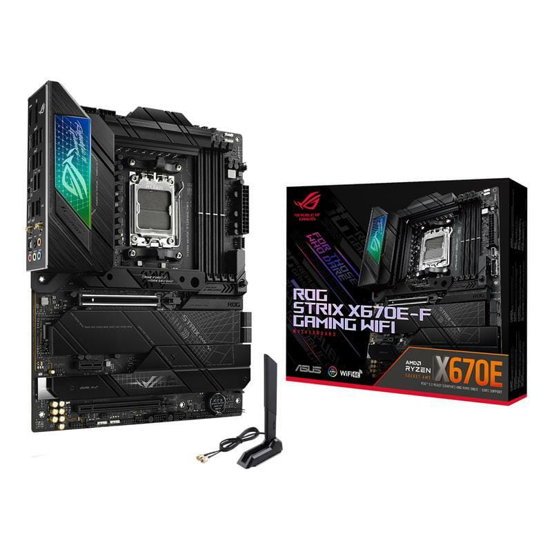 Материнcька плата ASUS ROG STRIX X670E-F GAMING WIFI sAM5 X670 4xDDR5 M.2 HDMI DP WiFi BT ATX