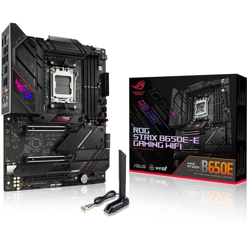 Материнcька плата ASUS ROG STRIX B650E-E GAMING WIFI sAM5 B650 4xDDR5 M.2 HDMI DP WiFi BT ATX