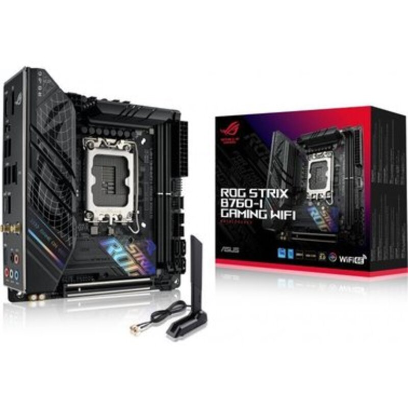 Материнcька плата ASUS ROG STRIX B760-I GAMING WIFI s1700 B760 2xDDR5 M.2 HDMI DP Wi-Fi BT mITX - фото 2 Материнcька плата ASUS ROG STRIX B760-I GAMING WIFI s1700 B760 2xDDR5 M.2 HDMI DP Wi-Fi BT mITX - фото 2