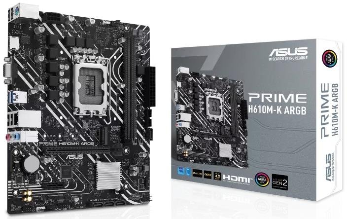 Материнська плата Asus Prime H610M-K ARGB Socket 1700