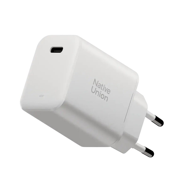 Сетевое зарядное устройство Native Union Fast GaN Charger PD 45W USB-C Port White (FAST-PD45-WHT-EU)