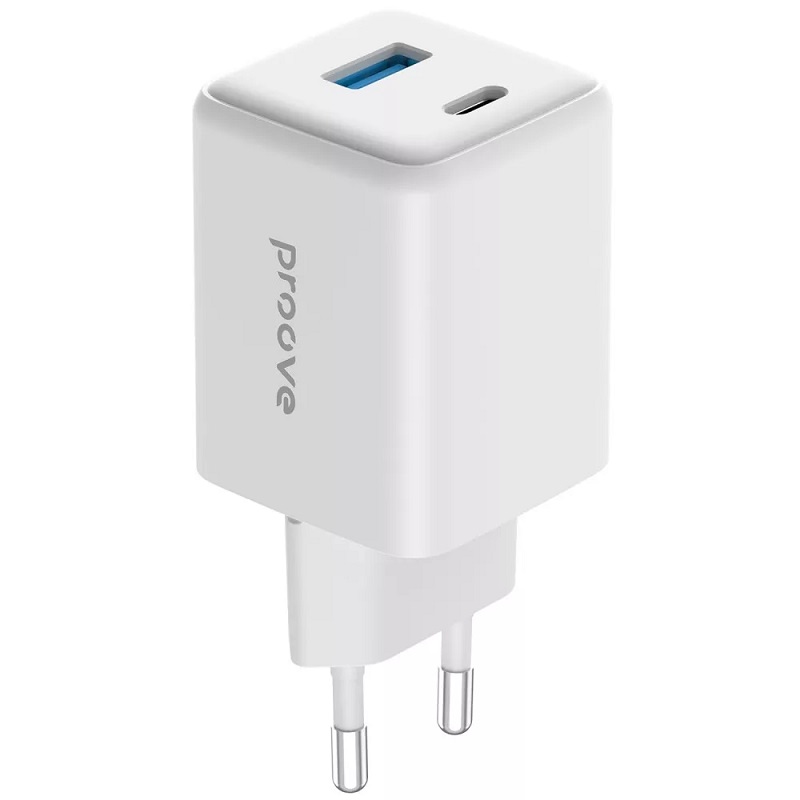 Сетевое зарядное устройство Proove Pocket GaN 45W (Type-C + USB) (white) (WCPG45110002)