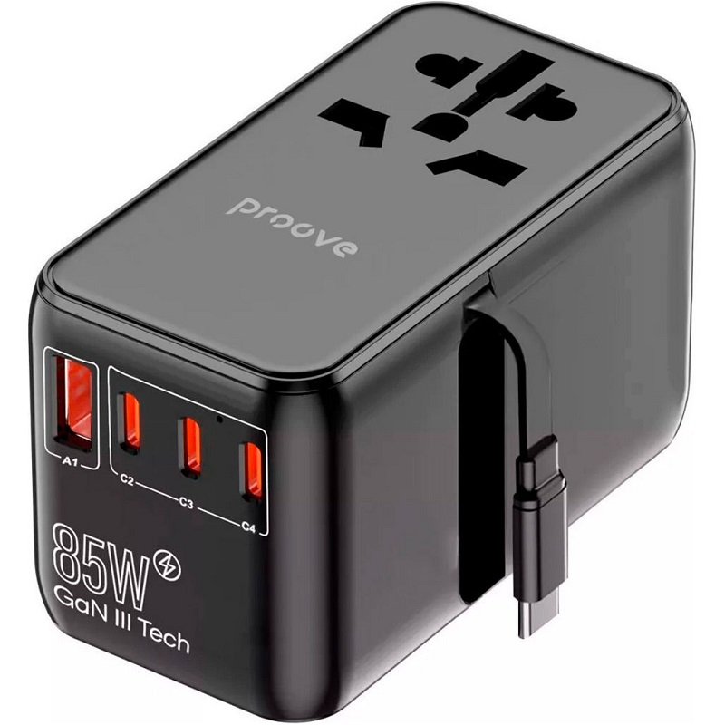 Мережевий зарядний пристрій Proove Trip 85W black (TATR85130001)