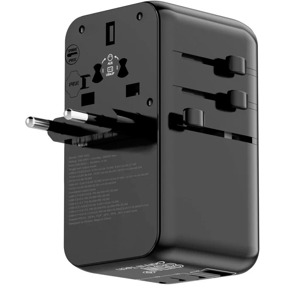 Сетевое зарядное устройство Proove Trip 85W black (TATR85130001) - фото 1