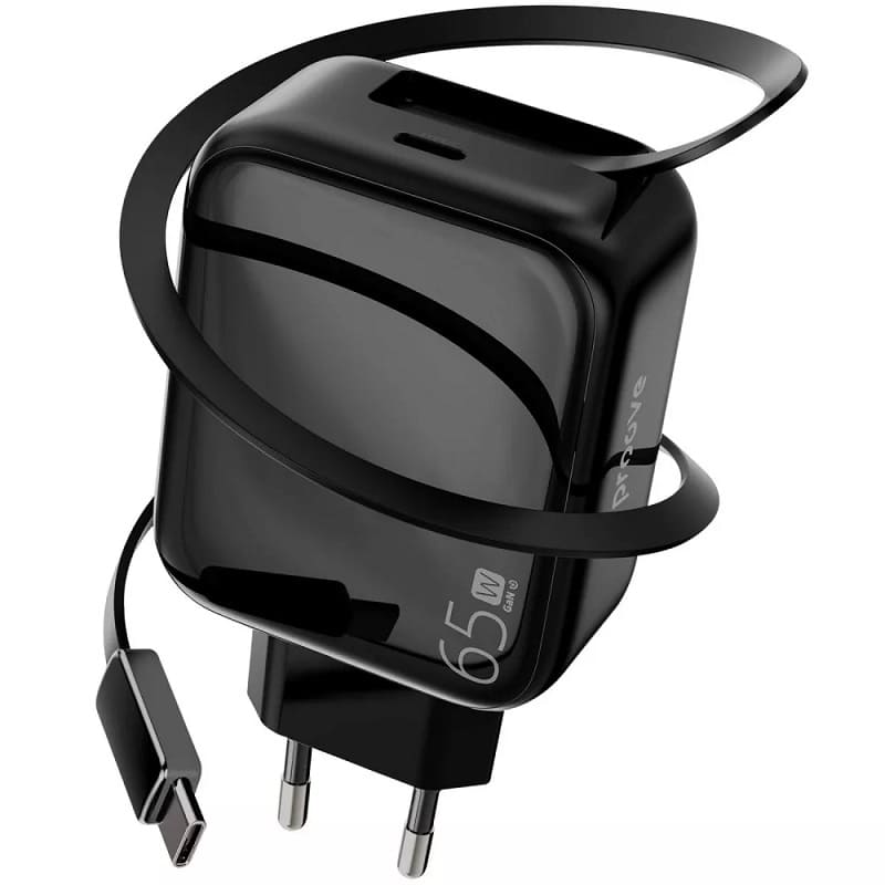 Сетевое зарядное устройство Proove Fixtape GaN 65W (Type-C) (black) (WCFP65010201)