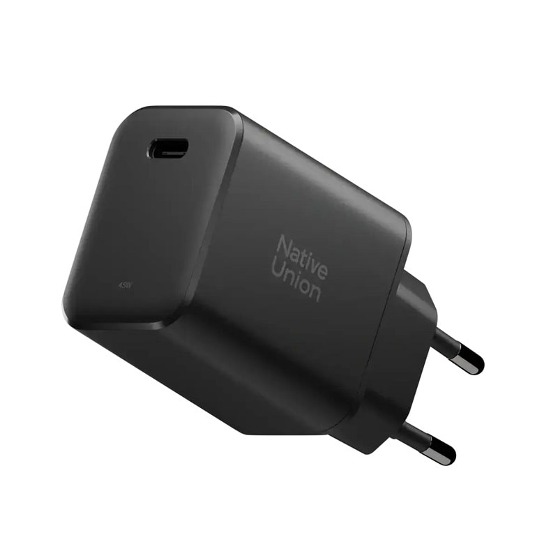 Сетевое зарядное устройство Native Union Fast GaN Charger PD 45W USB-C Port Black (FAST-PD45-BLK-EU)