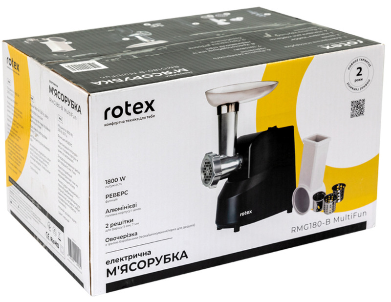 Электромясорубка Rotex RMG180-B MultiFun Europe - фото 6 Электромясорубка Rotex RMG180-B MultiFun Europe - фото 6