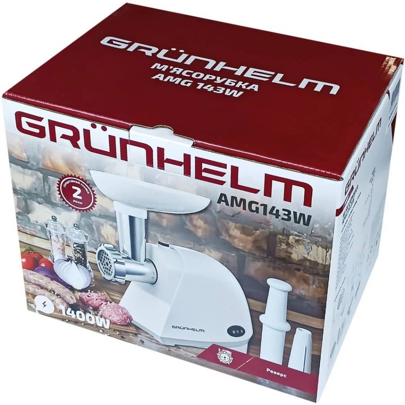 Мясорубка Grunhelm AMG143W - фото 3 Мясорубка Grunhelm AMG143W - фото 3