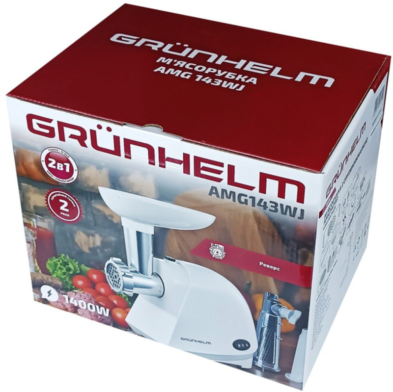 М'ясорубка Grunhelm AMG143WJ - фото 3 М'ясорубка Grunhelm AMG143WJ - фото 3