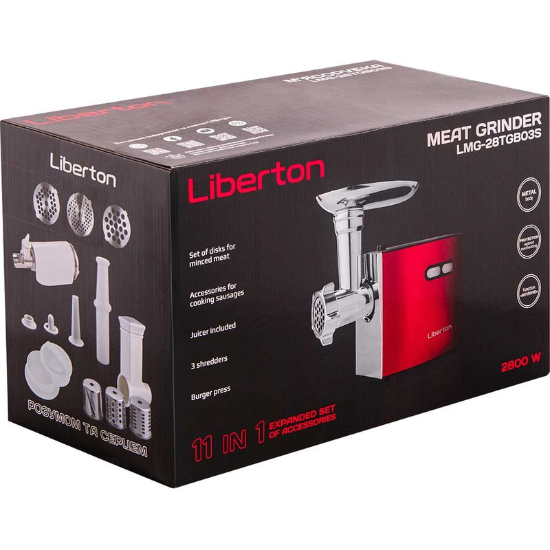 Мясорубка Liberton LMG-28TGB03S - фото 4 Мясорубка Liberton LMG-28TGB03S - фото 4