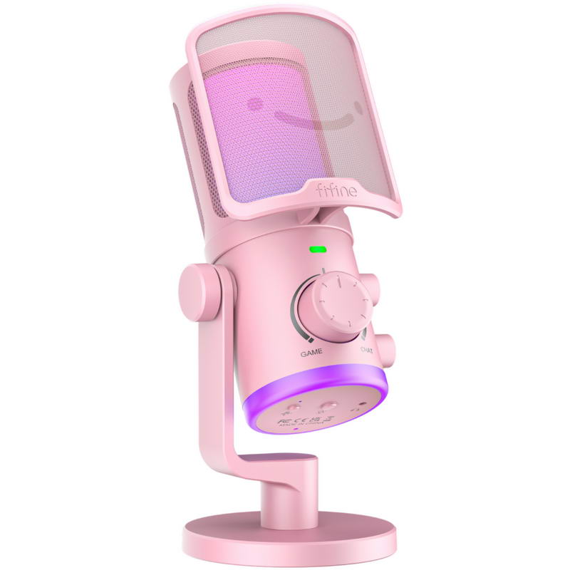 Микрофон конденсаторный Fifine AM6P USB Pink