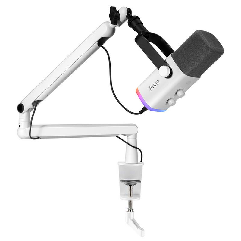 Мікрофон динамічний Fifine TAM8W USB/XLR White - фото 1 Мікрофон динамічний Fifine TAM8W USB/XLR White - фото 1