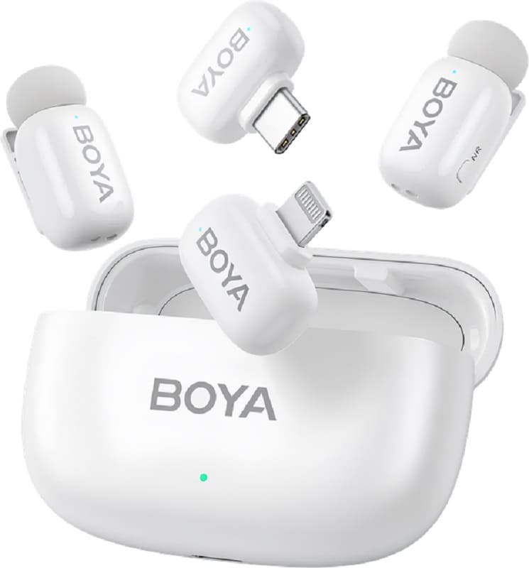 Беспроводной петличный микрофон BOYA mini-13 Type-C/Lightning White